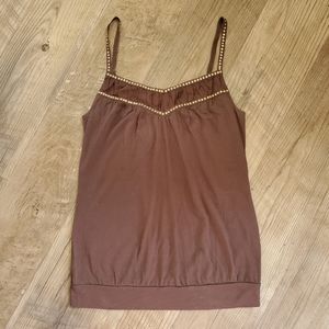 Express Beaded Camisole in Brown